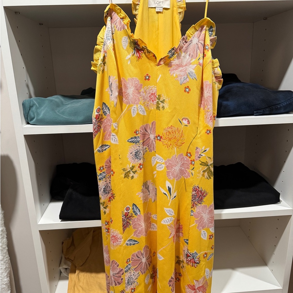 LOFT Vibrant Yellow Dress